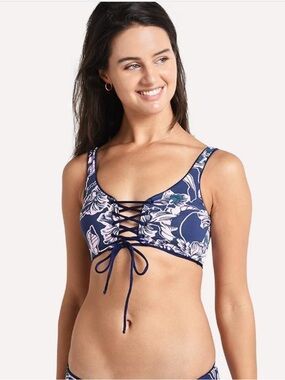 Maaji Four-Way Navy Floral Bikini Top